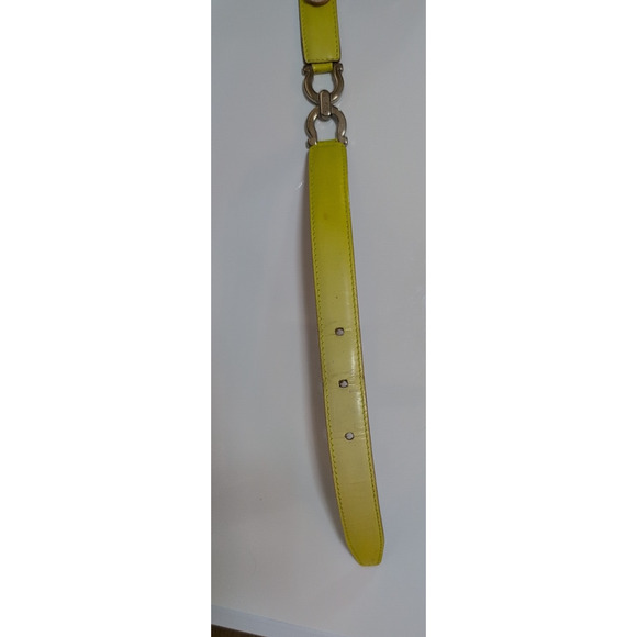 Salvatore Ferragamo Belt Women\'s Double Gancini Yellow/Green Gradient 6548 rare main image 11